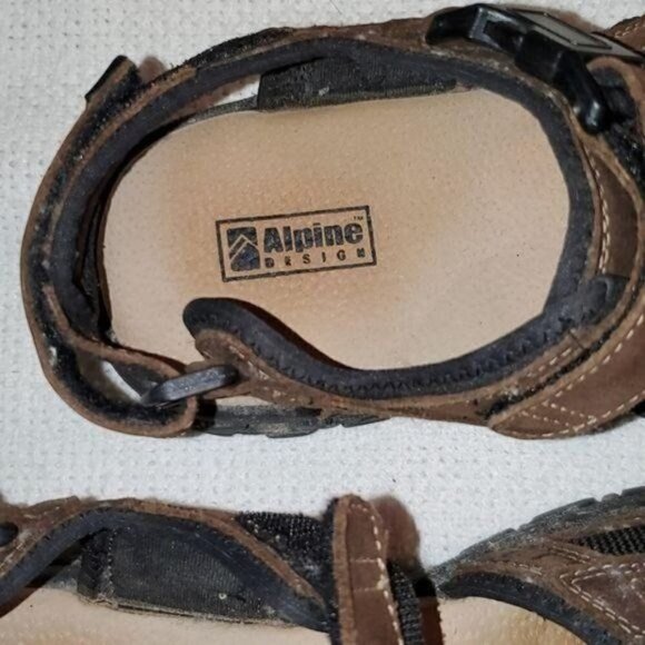 Alpine Sz. 8 Brown Leather Fisherman Adjustable Sandals - Picture 2 of 9